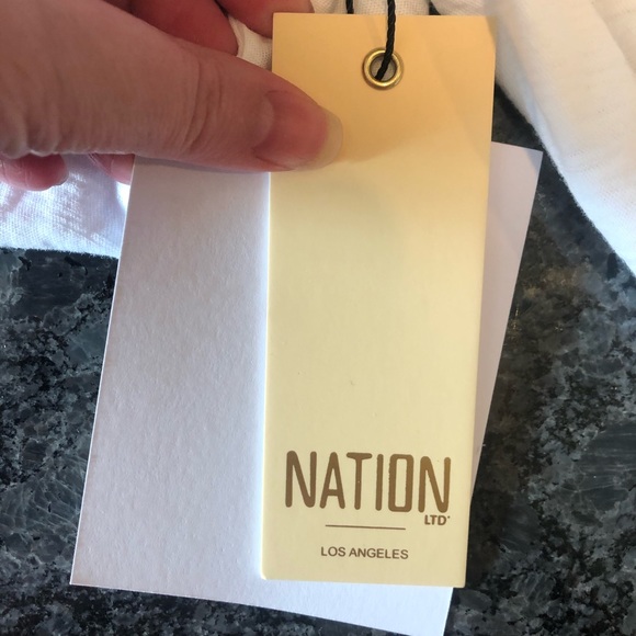 Nation for Anthropologie White Puff Sleeve Shirt - Picture 5 of 8